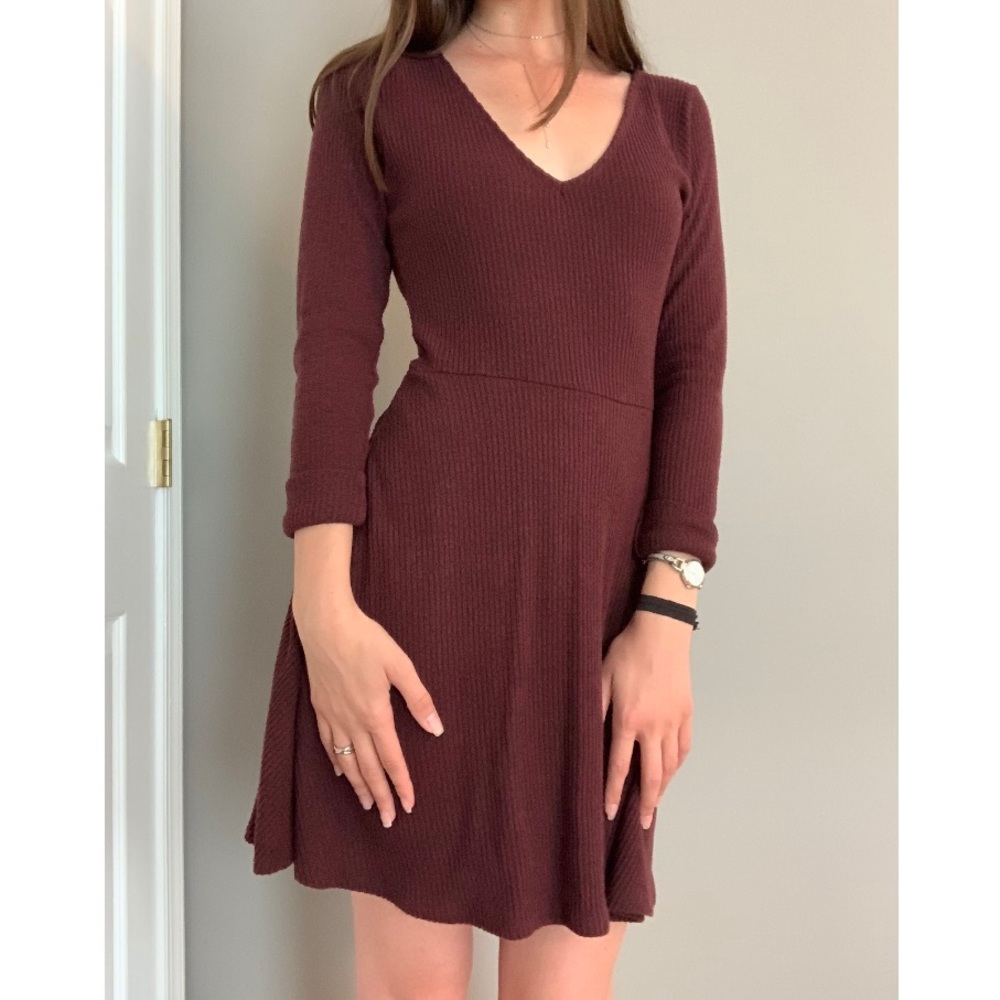 Burgundy Sweater Dress